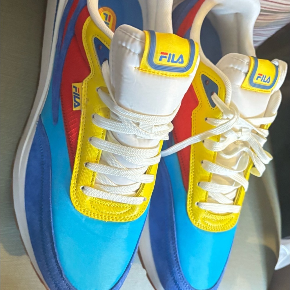 Fila Multicolor Athletic Shoes - Blue, Yellow, Red